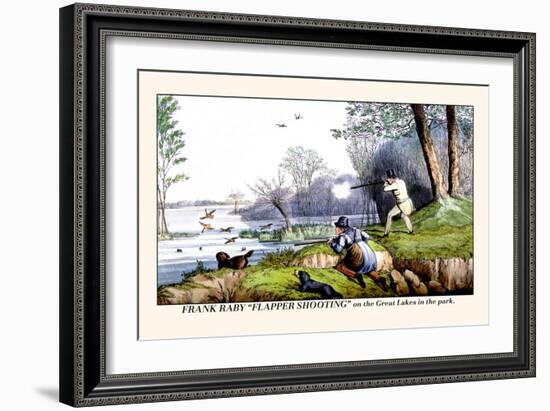 Frank Raby Flapper Shooting on the Great Lakes in the Park-Henry Thomas Alken-Framed Art Print