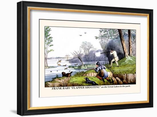 Frank Raby Flapper Shooting on the Great Lakes in the Park-Henry Thomas Alken-Framed Art Print