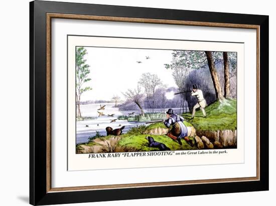 Frank Raby Flapper Shooting on the Great Lakes in the Park-Henry Thomas Alken-Framed Art Print