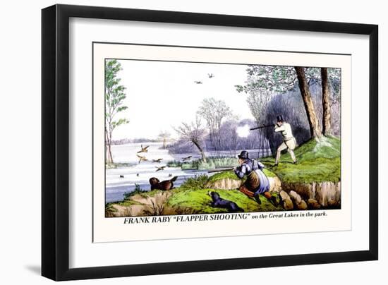 Frank Raby Flapper Shooting on the Great Lakes in the Park-Henry Thomas Alken-Framed Art Print