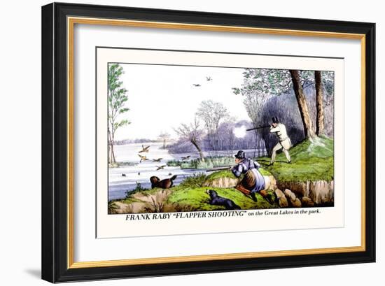 Frank Raby Flapper Shooting on the Great Lakes in the Park-Henry Thomas Alken-Framed Art Print