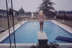 1959: Susan in Diving Stance During a Family Cookout, Trenton, New Jersey-Frank Scherschel-Photographic Print