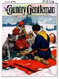 "Dog Sled," Country Gentleman Cover, February 1, 1937-Frank Schoonover-Giclee Print