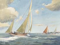 Sailing in the Solent-Frank Sherwin-Framed Giclee Print