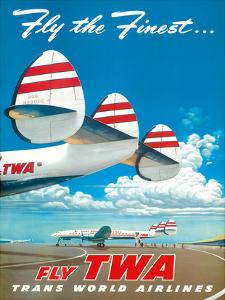 Fly the Finest - Fly TWA (Trans World Airlines) - Super Lockheed Constellation (”Connie”) by Frank Soltesz