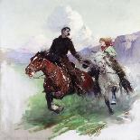 The Mountain Hunt, 1917-Frank Tenney Johnson-Giclee Print
