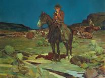 Cowboys Roping a Bear-Frank Tenney Johnson-Framed Premium Giclee Print