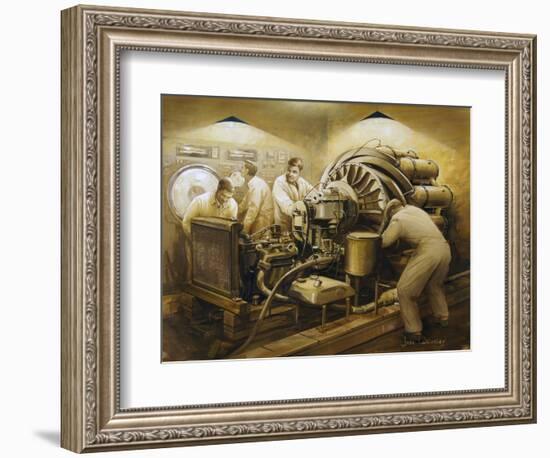 Frank Whittle's Early Development of the Jet Engine-null-Framed Art Print