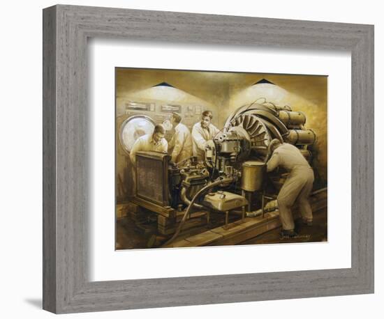 Frank Whittle's Early Development of the Jet Engine-null-Framed Art Print