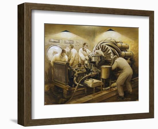 Frank Whittle's Early Development of the Jet Engine-null-Framed Art Print