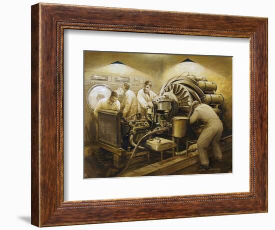 Frank Whittle's Early Development of the Jet Engine-null-Framed Art Print