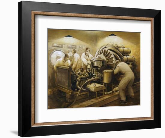 Frank Whittle's Early Development of the Jet Engine-null-Framed Art Print