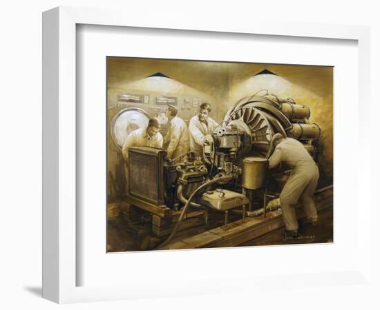 Frank Whittle's Early Development of the Jet Engine-null-Framed Art Print
