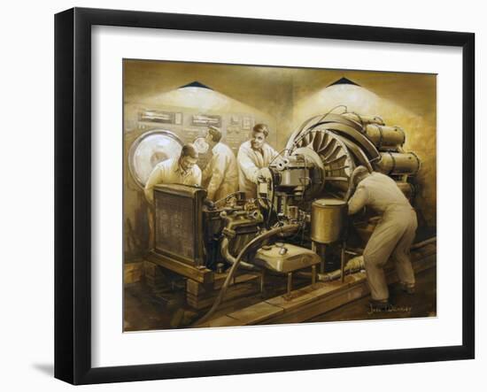 Frank Whittle's Early Development of the Jet Engine-null-Framed Art Print