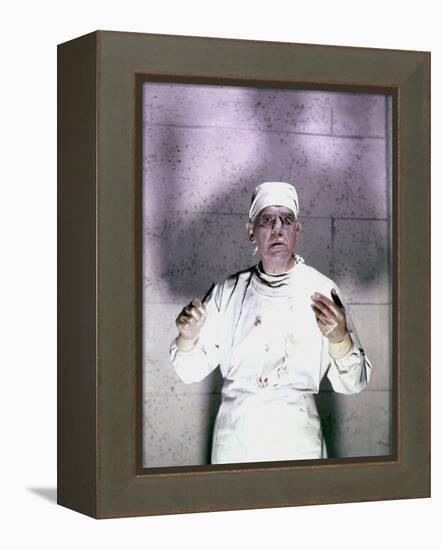 FRANKENSTE 1970 by HowardKoch with Boris Karloff, 1958 (photo)-null-Framed Stretched Canvas