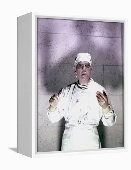 FRANKENSTE 1970 by HowardKoch with Boris Karloff, 1958 (photo)-null-Framed Stretched Canvas