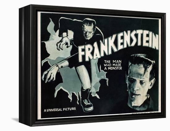 Frankenstein, Boris Karloff, 1931-null-Framed Stretched Canvas
