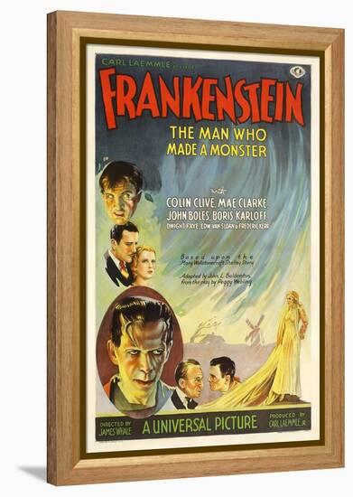 Frankenstein, Directed by James Whale, 1931-null-Framed Premier Image Canvas