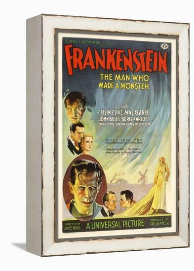 Frankenstein, Directed by James Whale, 1931-null-Framed Premier Image Canvas