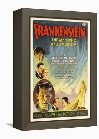 Frankenstein, Directed by James Whale, 1931-null-Framed Premier Image Canvas