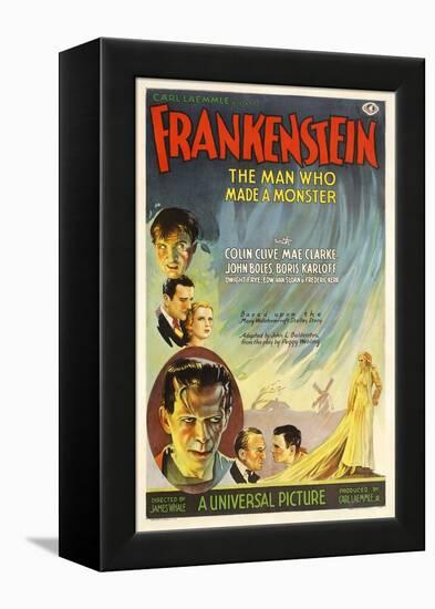 Frankenstein, Directed by James Whale, 1931-null-Framed Premier Image Canvas