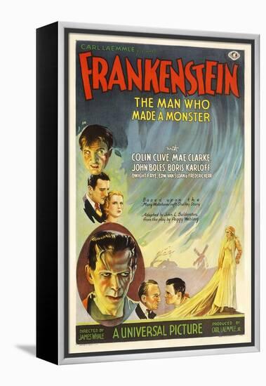 Frankenstein, Directed by James Whale, 1931-null-Framed Premier Image Canvas