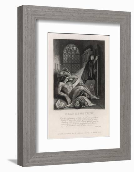 Frankenstein Frontispiece from Mary Shelley's Novel-null-Framed Photographic Print