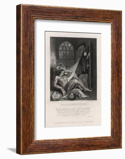 Frankenstein Frontispiece from Mary Shelley's Novel-null-Framed Photographic Print