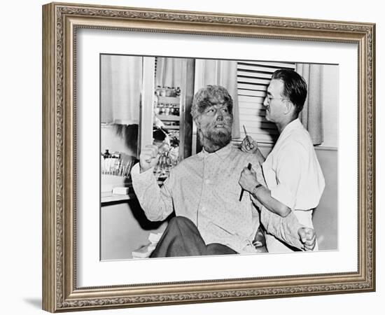 Frankenstein Meets the Wolf Man, 1943-null-Framed Photographic Print