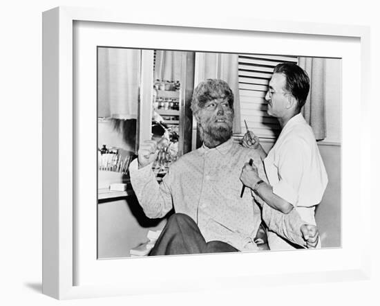 Frankenstein Meets the Wolf Man, 1943-null-Framed Photographic Print