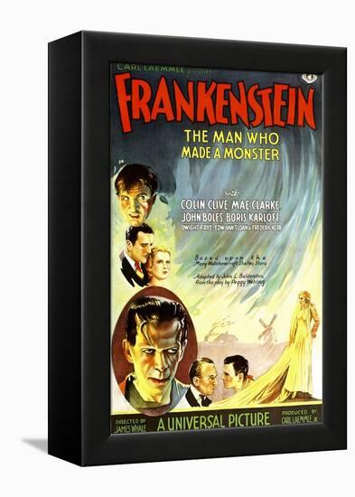 Frankenstein-null-Framed Stretched Canvas