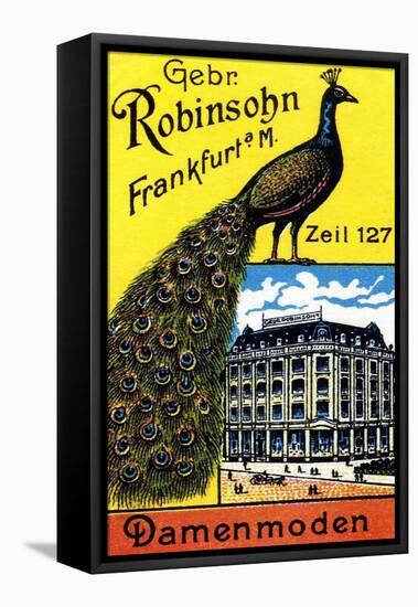 Frankfort Germany Peacock For Women's Clothes-Frankfurt-Framed Stretched Canvas