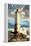 Frankfort Lighthouse, Michigan-Lantern Press-Framed Stretched Canvas