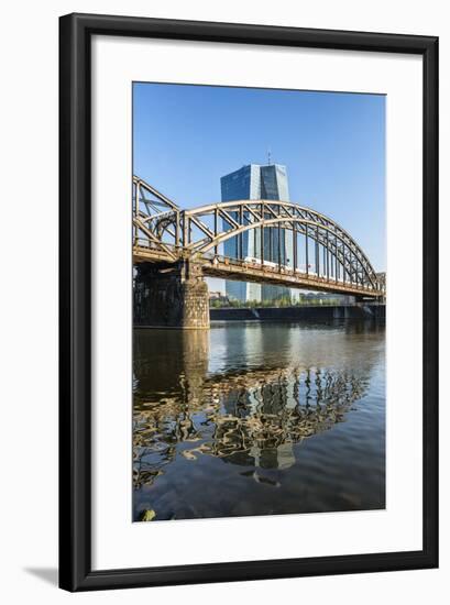 Frankfurt Am Main, Hesse, Germany, New Building of the European Central Bank with Sunrise-Bernd Wittelsbach-Framed Photographic Print