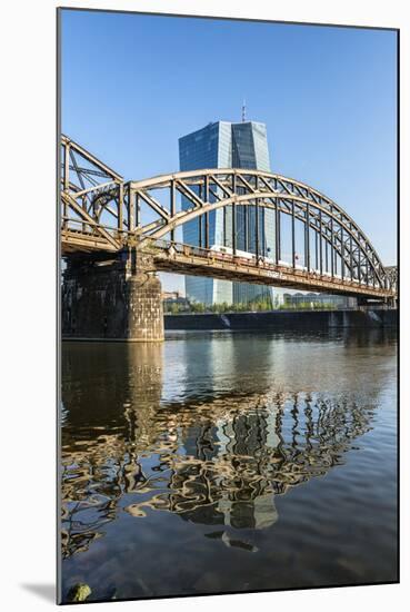 Frankfurt Am Main, Hesse, Germany, New Building of the European Central Bank with Sunrise-Bernd Wittelsbach-Mounted Photographic Print