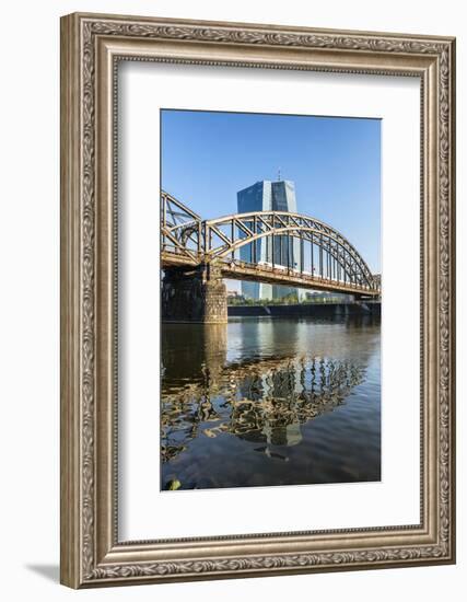 Frankfurt Am Main, Hesse, Germany, New Building of the European Central Bank with Sunrise-Bernd Wittelsbach-Framed Photographic Print