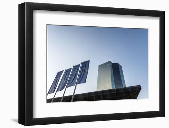 Frankfurt Am Main, Hesse, Germany, New Building of the European Central Bank with Sunrise-Bernd Wittelsbach-Framed Photographic Print