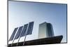 Frankfurt Am Main, Hesse, Germany, New Building of the European Central Bank with Sunrise-Bernd Wittelsbach-Mounted Photographic Print