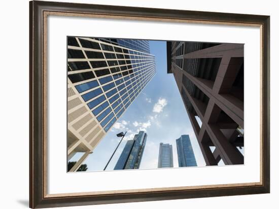 Frankfurt Am Main, Hesse, Germany, Skyscrapers in the Financial District of Frankfurt, Taunusturm-Bernd Wittelsbach-Framed Photographic Print