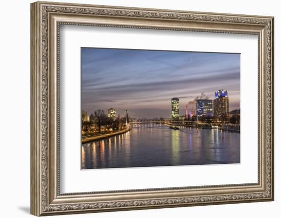 Frankfurt, Hesse, Germany, Frankfurt City Centre at Dusk-Bernd Wittelsbach-Framed Photographic Print