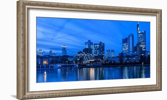 Frankfurt, Hesse, Germany, Frankfurt City Centre at Dusk-Bernd Wittelsbach-Framed Photographic Print