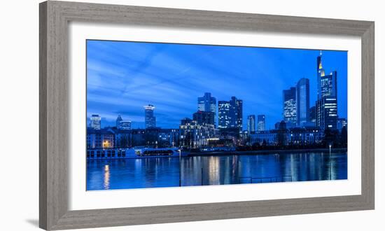 Frankfurt, Hesse, Germany, Frankfurt City Centre at Dusk-Bernd Wittelsbach-Framed Photographic Print