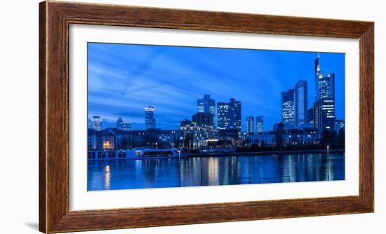 Frankfurt, Hesse, Germany, Frankfurt City Centre at Dusk-Bernd Wittelsbach-Framed Photographic Print