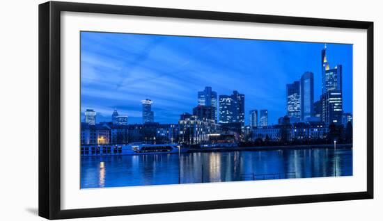 Frankfurt, Hesse, Germany, Frankfurt City Centre at Dusk-Bernd Wittelsbach-Framed Photographic Print