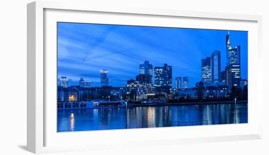 Frankfurt, Hesse, Germany, Frankfurt City Centre at Dusk-Bernd Wittelsbach-Framed Photographic Print