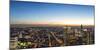 Frankfurt, Hesse, Germany, Frankfurt Skyline with View at the Taunus at Dusk-Bernd Wittelsbach-Mounted Photographic Print