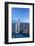 Frankfurt on the Main, Hesse, Germany, Europe, Skyline at Dusk with View of the Commerbank-Bernd Wittelsbach-Framed Photographic Print