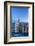 Frankfurt on the Main, Hesse, Germany, Europe, Skyline at Dusk with View of the Commerbank-Bernd Wittelsbach-Framed Photographic Print