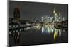 Frankfurt on the Main, Hesse, Germany, Europe, Skyline with the Flš§erbrŸcke-Bernd Wittelsbach-Mounted Photographic Print