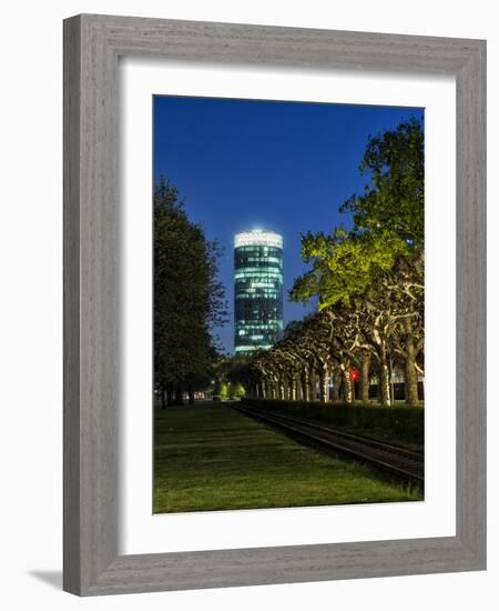 Frankfurt on the Main, Hesse, Germany, View at the Westhafen Tower-Bernd Wittelsbach-Framed Photographic Print